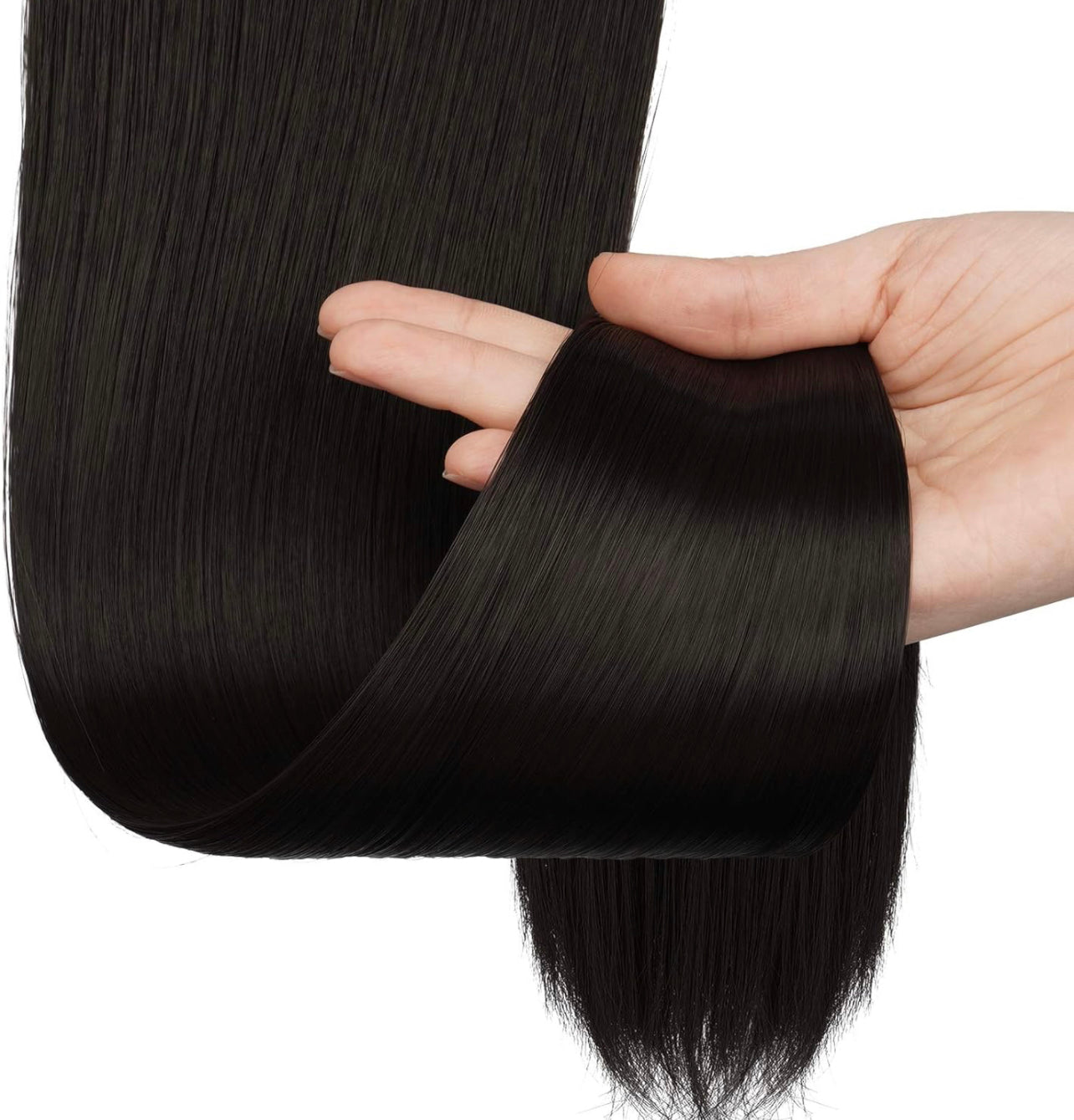 140 Gram -OFF BLACK Wrap Around Clip-In Ponytail